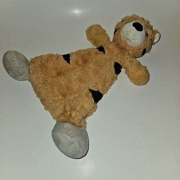 Demdaco Tiger Rattle Lovey Plush Head Flat Body 12" Stuffed Animal Toy - Picture 2 of 7